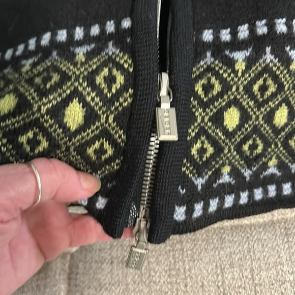 GREIGER COLLECTION WOOL VINTAGE ZIP UP SWEATER SIZE 40 - Picture 7 of 13